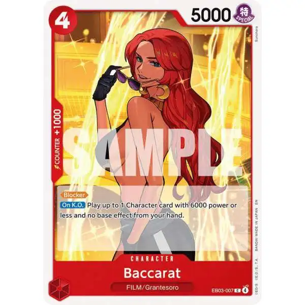 One Piece Trading Card Game Extra Booster: Heroines Edition Common Baccarat EB03-007
