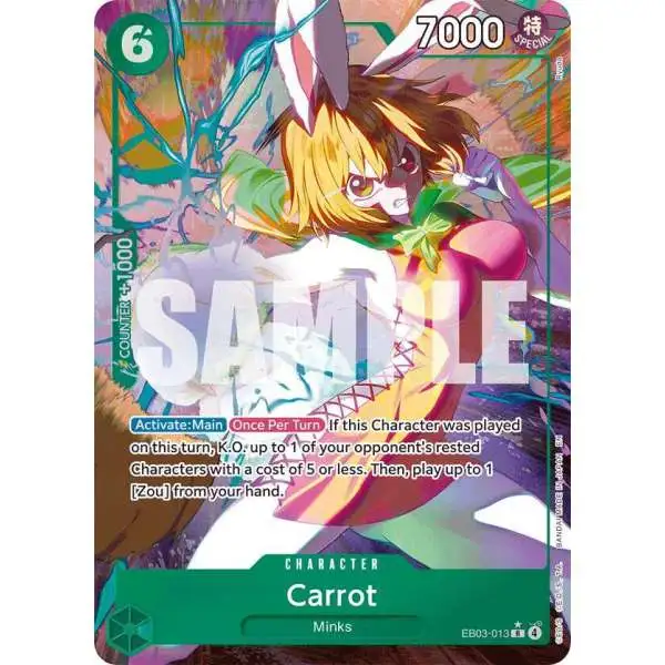 One Piece Trading Card Game Extra Booster: Heroines Edition Rare Carrot EB03-013 [Alternate Art]