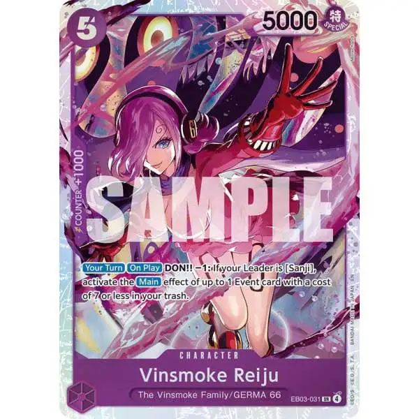 One Piece Trading Card Game Extra Booster: Heroines Edition Super Rare Vinsmoke Reiju EB03-031