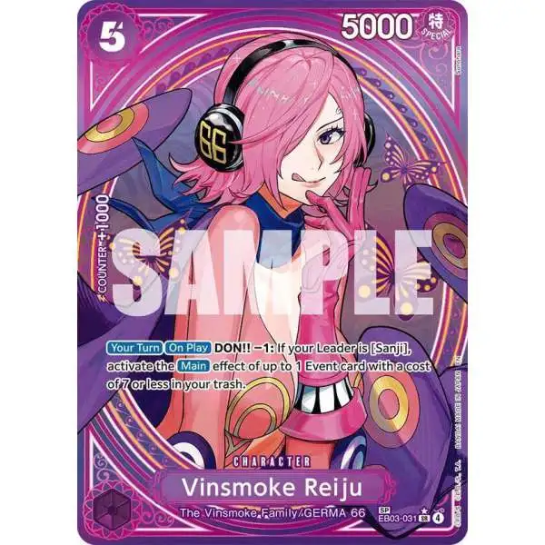 One Piece Trading Card Game Extra Booster: Heroines Edition Super Rare Vinsmoke Reiju EB03-031 [SP]