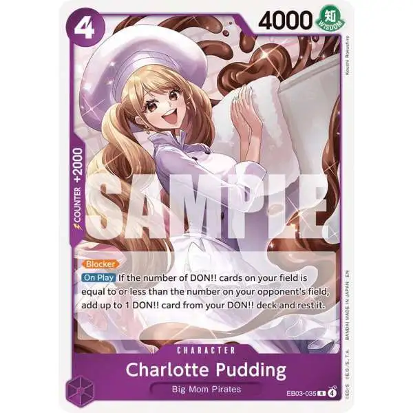 One Piece Trading Card Game Extra Booster: Heroines Edition Rare Charlotte Pudding EB03-035