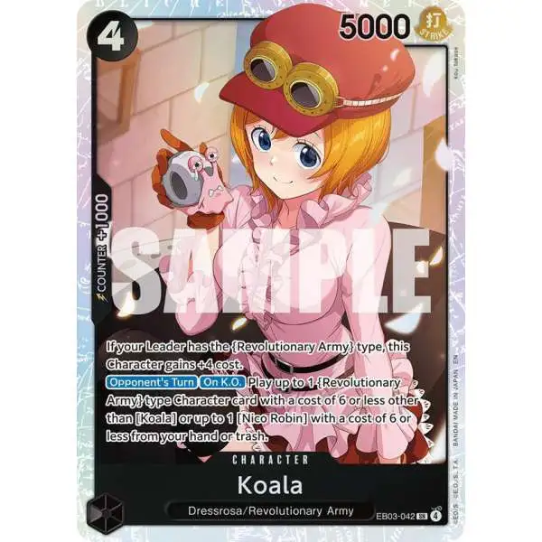 One Piece Trading Card Game Extra Booster: Heroines Edition Super Rare Koala EB03-042