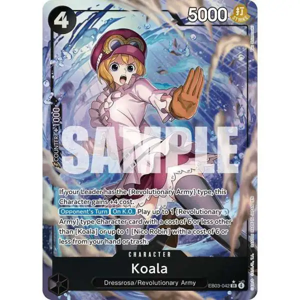 One Piece Trading Card Game Extra Booster: Heroines Edition Super Rare Koala EB03-042 [Alternate Art]