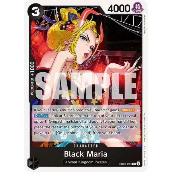 One Piece Trading Card Game Extra Booster: Heroines Edition Common Black Maria EB03-044