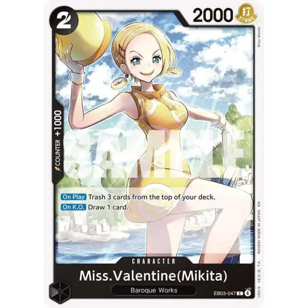 One Piece Trading Card Game Extra Booster: Heroines Edition Common Miss.Valentine EB03-047 [Mikita]