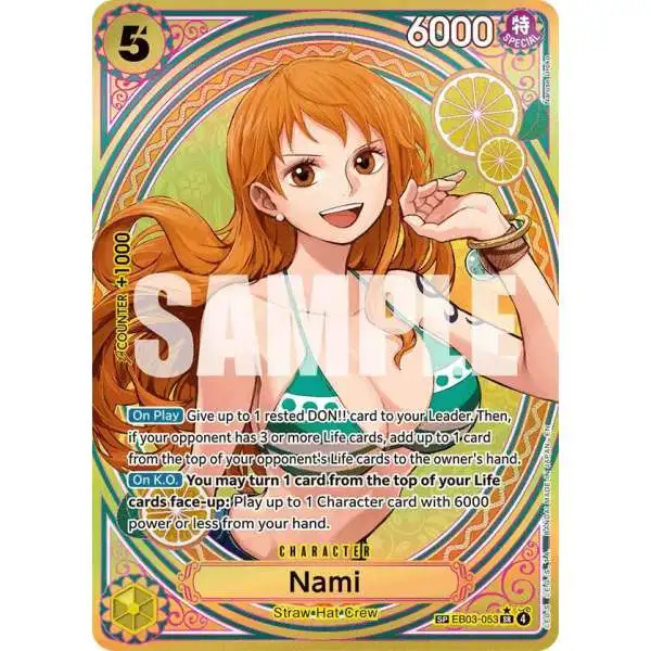 One Piece Trading Card Game Extra Booster: Heroines Edition Super Rare Nami EB03-053 [SP]