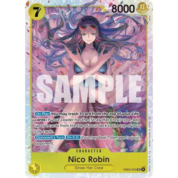 One Piece Trading Card Game Extra Booster: Heroines Edition Super Rare Nico Robin EB03-055
