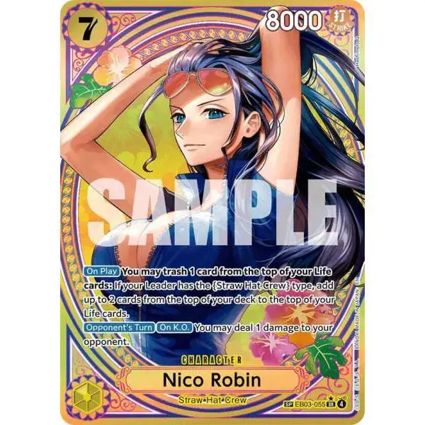 One Piece Trading Card Game Extra Booster: Heroines Edition Super Rare Nico Robin EB03-055 [SP]