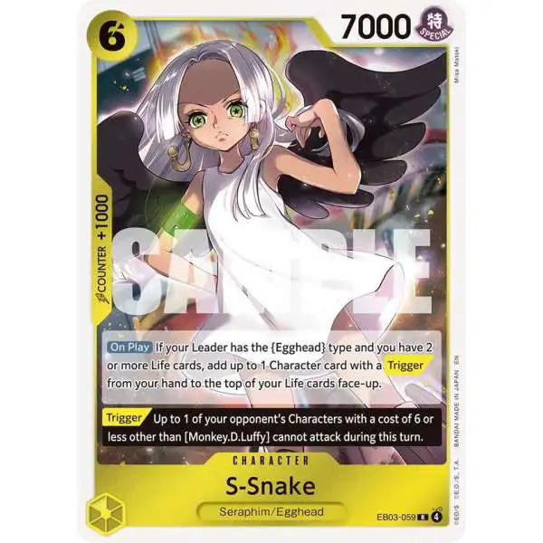 One Piece Trading Card Game Extra Booster: Heroines Edition Rare S-Snake EB03-059