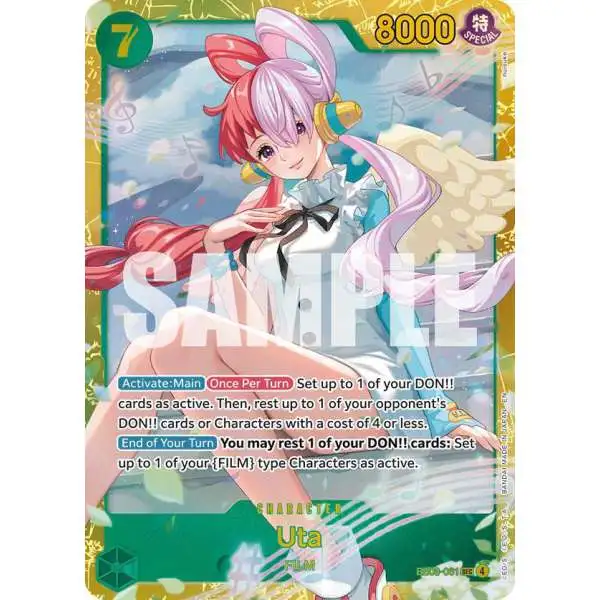 One Piece Trading Card Game Extra Booster: Heroines Edition Secret Rare Uta EB03-061