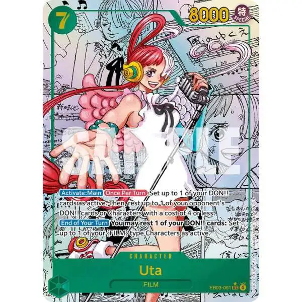 One Piece Trading Card Game Extra Booster: Heroines Edition Secret Rare Uta EB03-061 [Manga]
