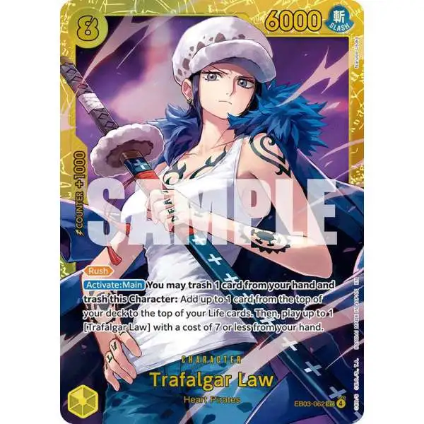 One Piece Trading Card Game Extra Booster: Heroines Edition Secret Rare Trafalgar Law EB03-062