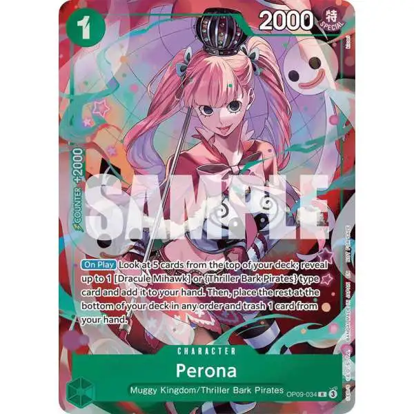 One Piece Trading Card Game Extra Booster: Heroines Edition Rare Perona - OP09-034 OP09-034