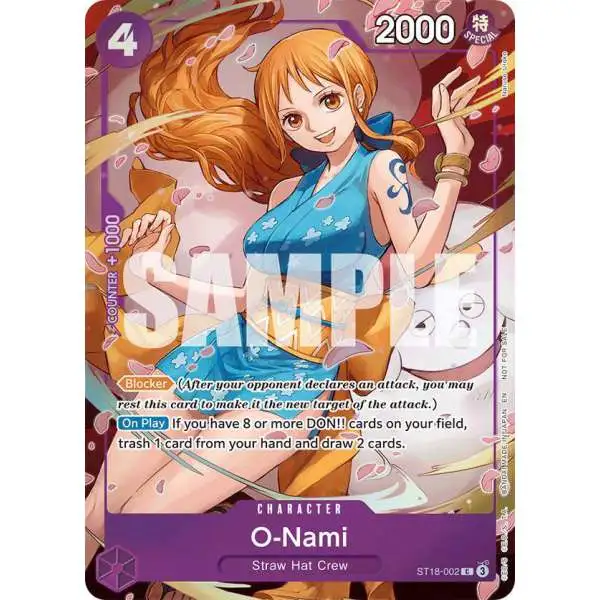 One Piece Trading Card Game Extra Booster: Heroines Edition Common O-Nami - ST18-002 ST18-002