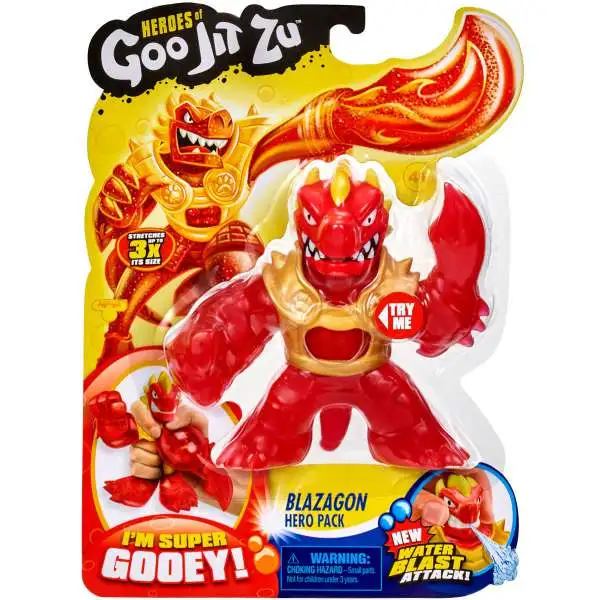 Heroes of Goo Jit Zu Blazagon Action Figure [Dragon, Version 2, Gold Shoulder Guards, Water Blast]