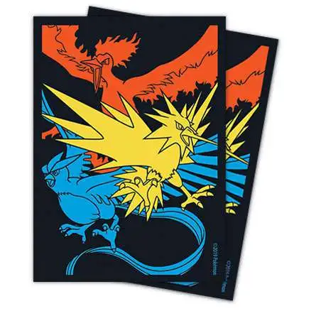 Pokemon Trading Card Game Sun & Moon Hidden Fates Legendary Birds (Moltres, Zapdos & Articuno) Card Sleeves [65 Count]