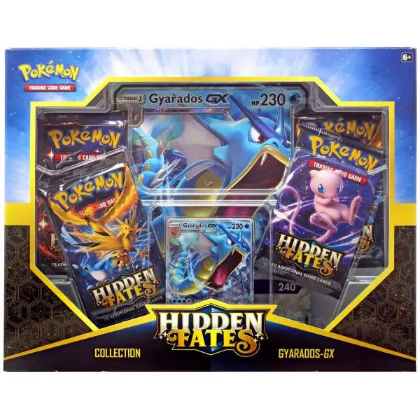 Pokemon Sun & Moon Hidden Fates Gyarados-GX Collection Box [4 Booster Packs, Promo Card & Oversize Card]