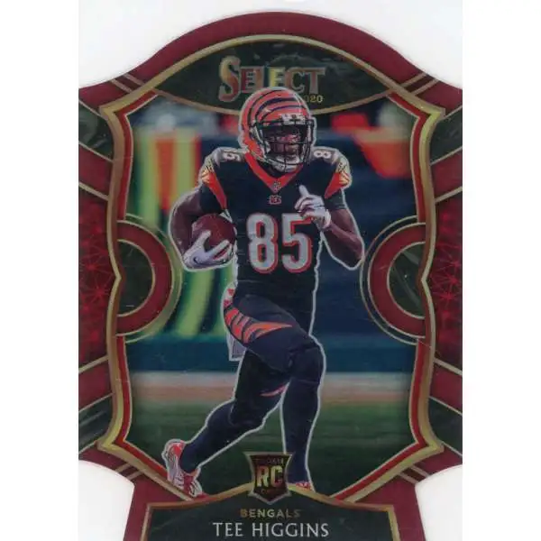 NFL 2020 Panini Select Red Die-Cut Prizm Tee Higgins #60 [Rookie]