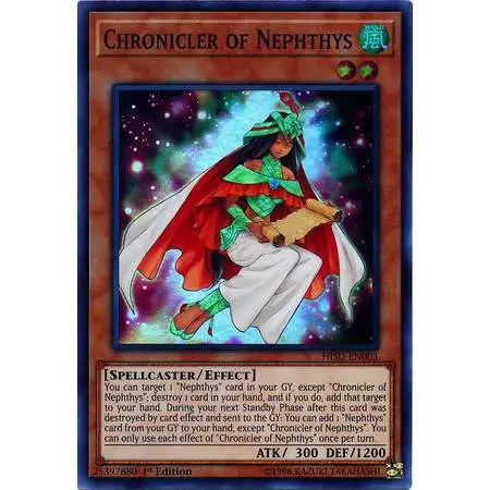 YuGiOh Hidden Summoners Super Rare Chronicler of Nephthys HISU-EN003