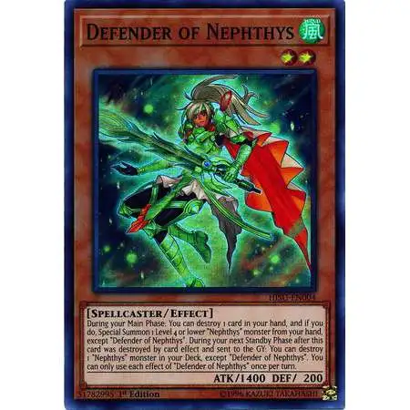 YuGiOh Hidden Summoners Super Rare Defender of Nephthys HISU-EN004
