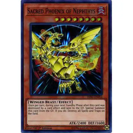 YuGiOh Hidden Summoners Super Rare Sacred Phoenix of Nephthys HISU-EN012