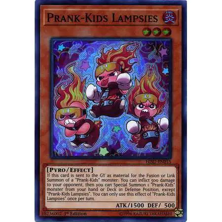 YuGiOh Hidden Summoners Super Rare Prank-Kids Lampsies HISU-EN015