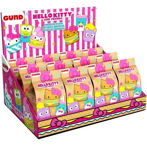 Sanrio Hello Kitty & Friends Plush Keychain Fast Food 4-Inch Mystery Box [12 Packs]