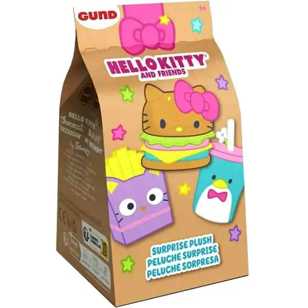 Sanrio Hello Kitty & Friends Plush Keychain Fast Food 4-Inch Mystery Pack [1 RANDOM Surprise Figure]