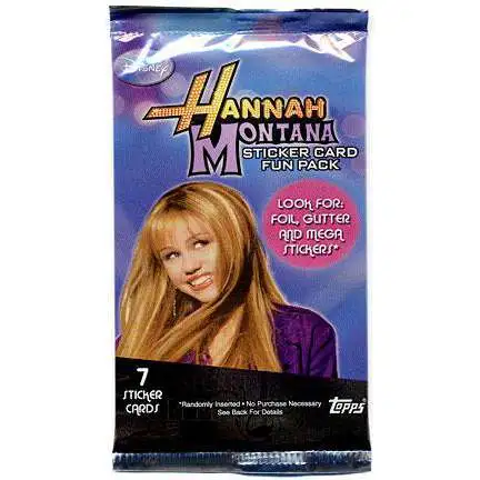 Disney Hannah Montana Sticker Cards Fun Pack