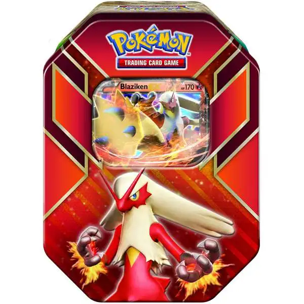 blaziken pokemon card ex XY Hoenn Power Blaziken-EX Tin Set 4 Booster Packs Promo Pokemon USA Pokémon Hit Points170 HP Form Blaziken ex (Double Rare) -