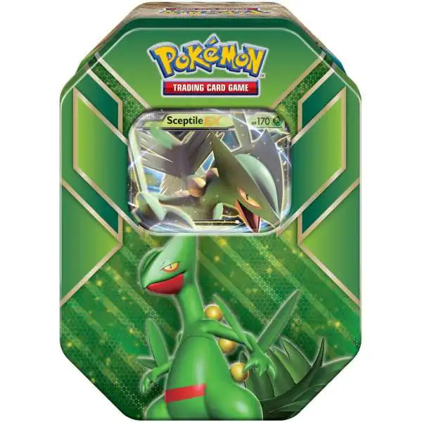 Pokemon XY Hoenn Power Sceptile-EX Tin Set [4 Booster Packs & Promo Card]