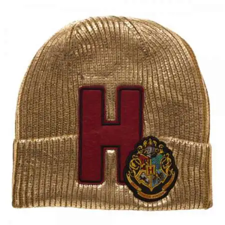 Harry Potter Hogwarts Metallic Acrylic Coated Beanie Hat