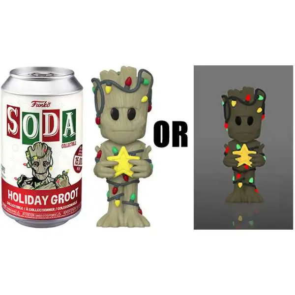Funko Marvel Guardians of the Galaxy Vinyl Soda Holiday Groot Limited Edition of 15,000! Figure [1 RANDOM Figure, Look For The Chase!]