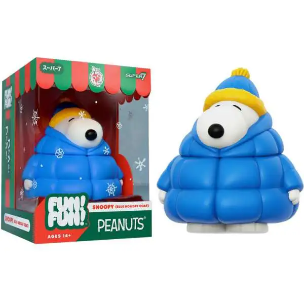 Peanuts Fun! Fun! Christmas Snoopy Action Figure [Blue Holiday Coat]