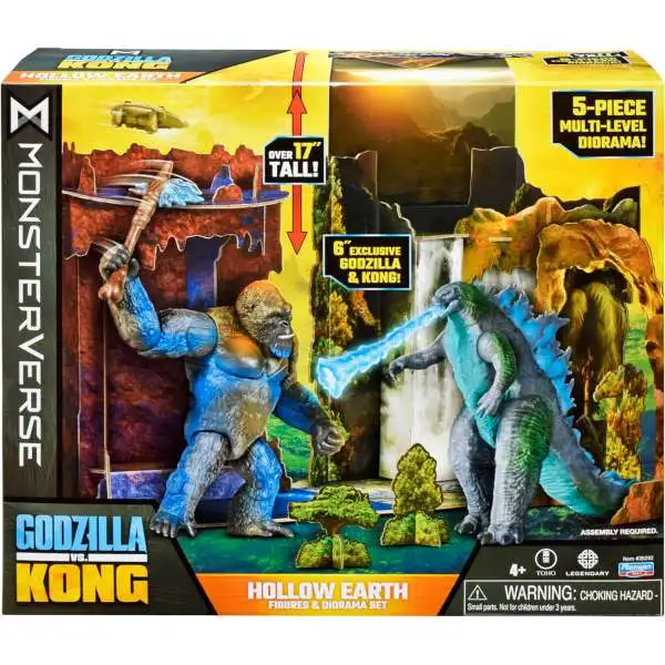 Godzilla Vs Kong Monsterverse Hollow Earth 6-Inch Playset [Figures & Diorama Set]