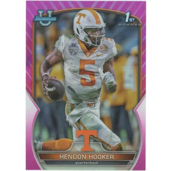 NFL Topps 2022 1st Bowman University Chrome Pink Refractor Hendon Hooker #21 [Pre-Rookie]
