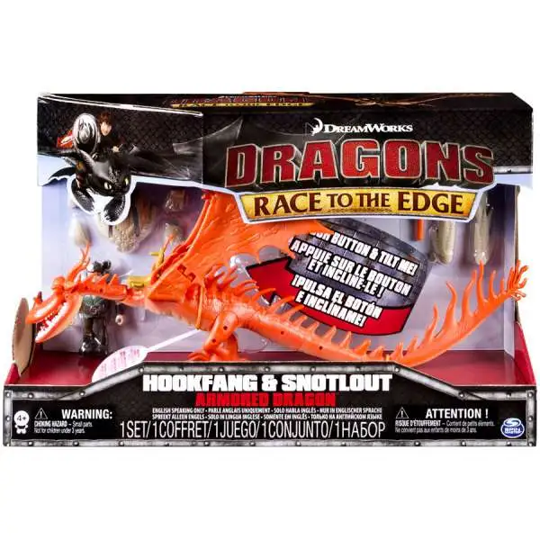 How to Train Your Dragon Race to the Edge Hookfang & Snotlout Action Figure 2-Pack [Armored Dragon]
