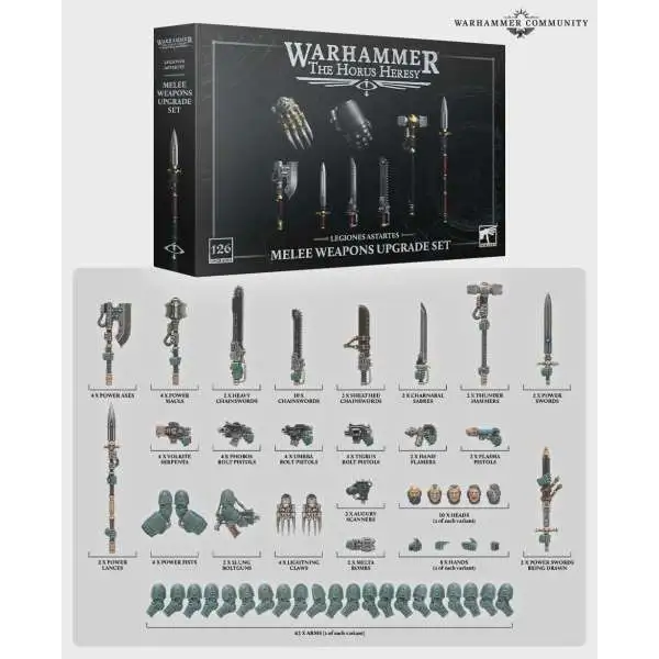Warhammer: The Horus Heresy 2nd Edition Legiones Astartes Miniatures [Melee Weapons Upgrade Set]