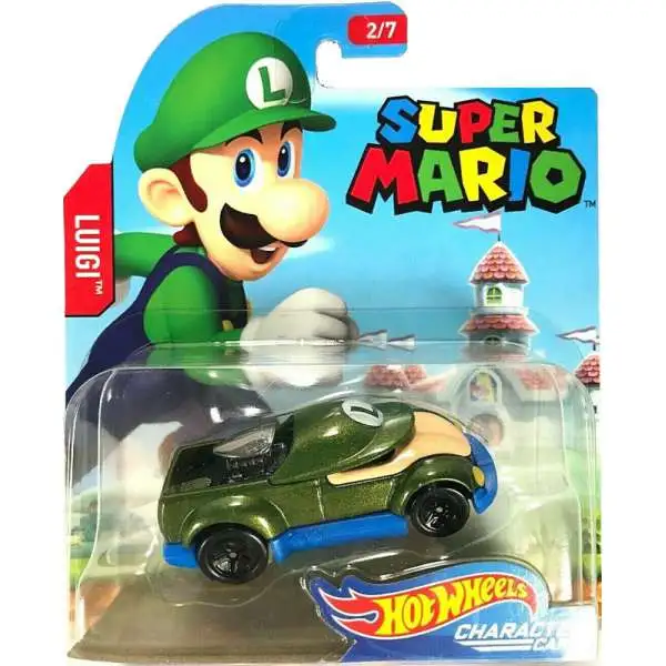 Hot Wheels Super Mario Luigi Diecast Car [2/7]