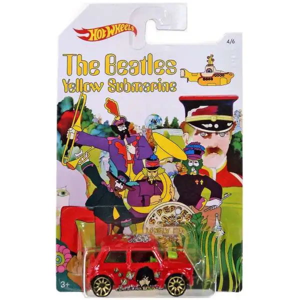 Hot Wheels The Beatles Yellow Submarine 50th Anniversary Morris Mini Diecast Car #4/6