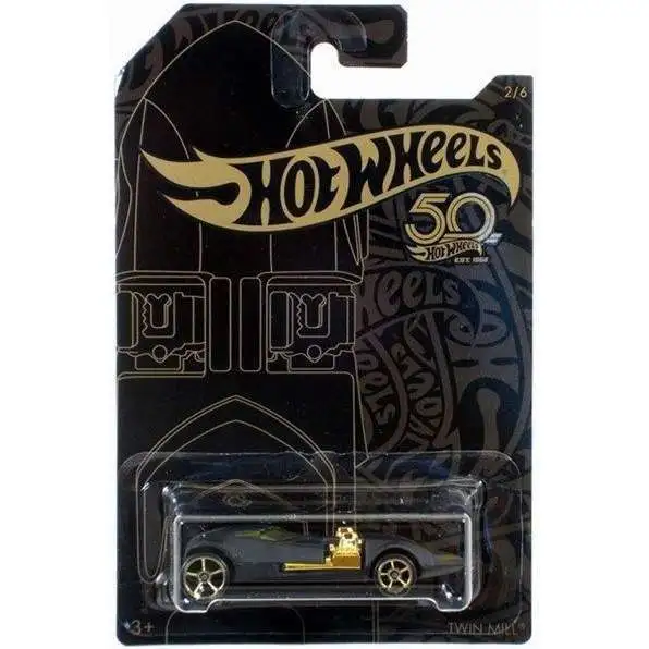 Hot Wheels 50th Anniversary Black & Gold Twin Mill Diecast Car [Damaged Package]