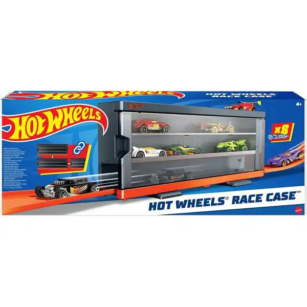 Hot Wheels Race Case Exclusive Interactive Display Case [Includes 8 Cars, Stores Up To 12 & Connects to Track]