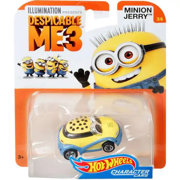 Hot Wheels Despicable Me 3 Minion Jerry Diecast Character Car #3/6
