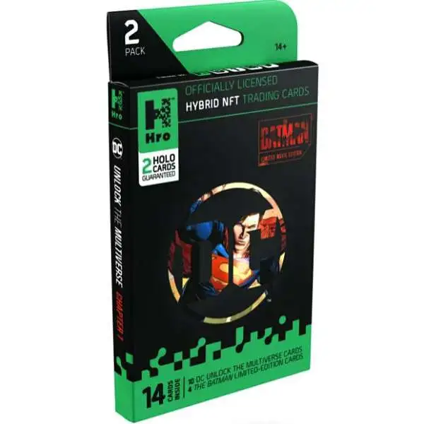 Hro DC Unlock the Multiverse Chapter 1 Hybrid NFT Trading Card PREMIUM 2-Pack [2 Booster Packs]