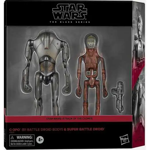 Star Wars Attack of the Clones Black Series C-3PO & Super Battle Droid Exclusive Action Figure 2-Pack