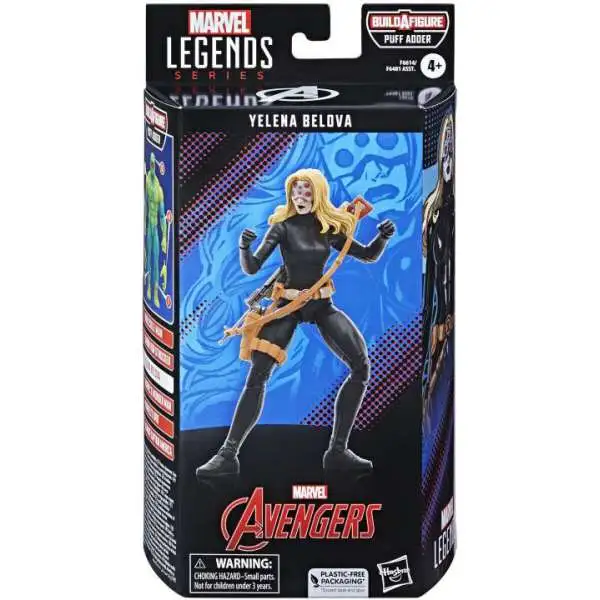 Avengers Marvel Legends Puff Adder Series Yelena Belova Black Widow Action Figure