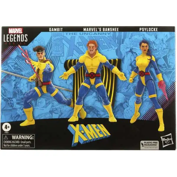 X-Men Marvel Legends Banshee, Gambit & Psylocke Action Figure 3-Pack