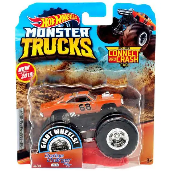 Hot Wheels Monster Trucks Dodge Charger R/T Diecast Car [Orange]