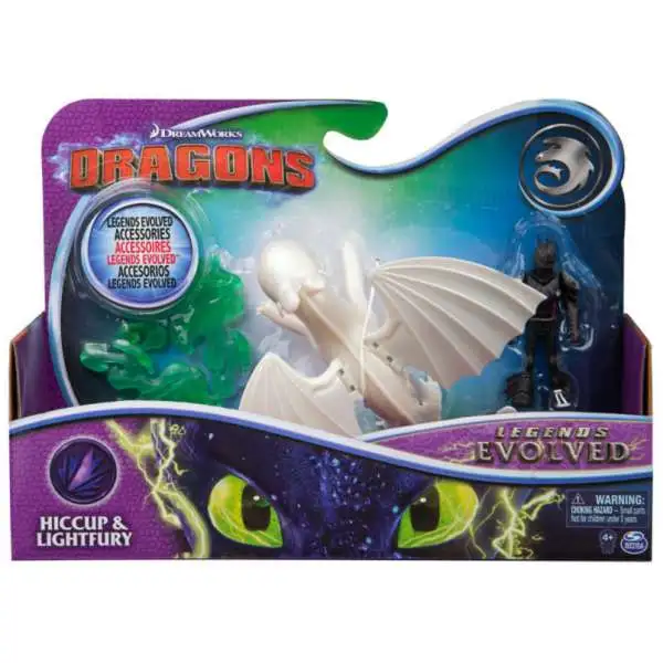 Dragons Legends Evolved Hiccup & Lightfury Action Figure 2-Pack