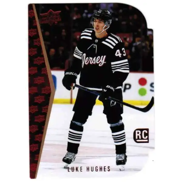 NHL New Jersey Devils 2023-24 Series 1 Die-Cut Red Foil Luke Hughes RDT-2 [Rookie]